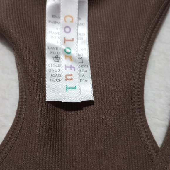 Tank Top Size:OS Coffee color - Picture 5 of 7